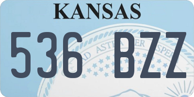 KS license plate 536BZZ