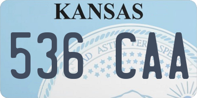 KS license plate 536CAA