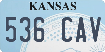 KS license plate 536CAV