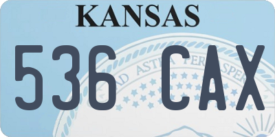 KS license plate 536CAX