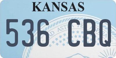 KS license plate 536CBQ
