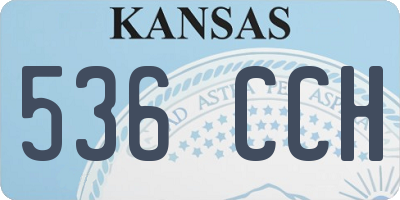 KS license plate 536CCH