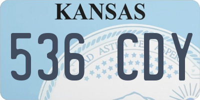 KS license plate 536CDY