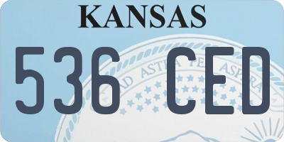 KS license plate 536CED