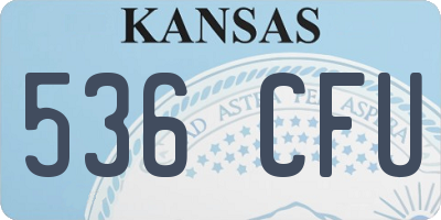 KS license plate 536CFU