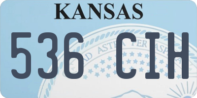 KS license plate 536CIH