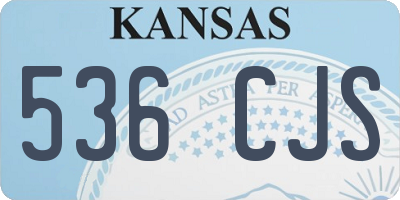 KS license plate 536CJS