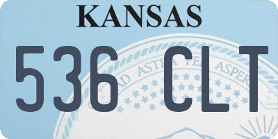 KS license plate 536CLT