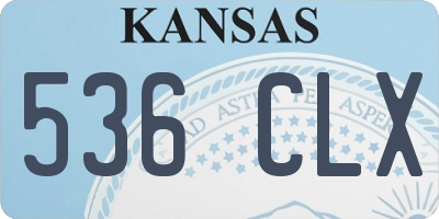 KS license plate 536CLX