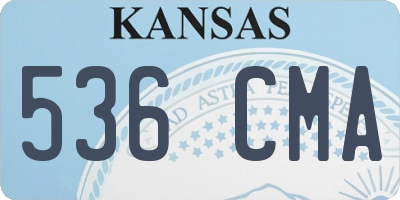 KS license plate 536CMA