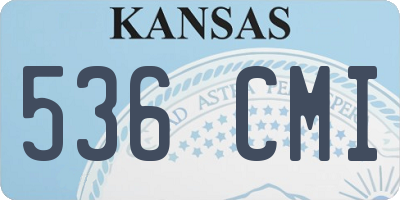 KS license plate 536CMI