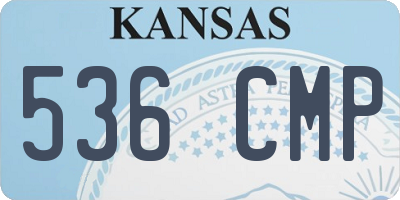 KS license plate 536CMP