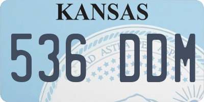 KS license plate 536DDM