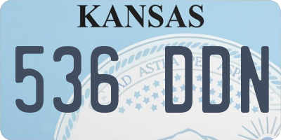 KS license plate 536DDN