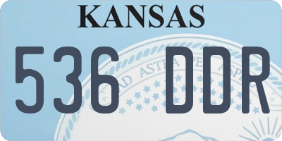 KS license plate 536DDR