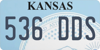 KS license plate 536DDS