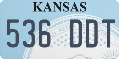 KS license plate 536DDT