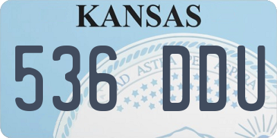 KS license plate 536DDU