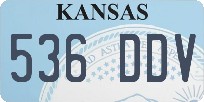 KS license plate 536DDV