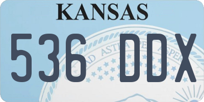 KS license plate 536DDX