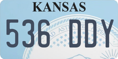KS license plate 536DDY