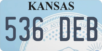 KS license plate 536DEB