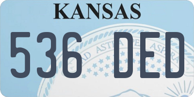 KS license plate 536DED