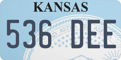 KS license plate 536DEE