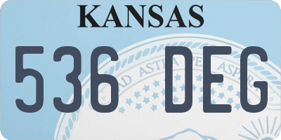 KS license plate 536DEG