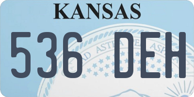 KS license plate 536DEH