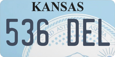 KS license plate 536DEL