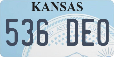 KS license plate 536DEO