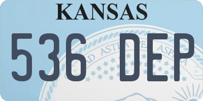 KS license plate 536DEP