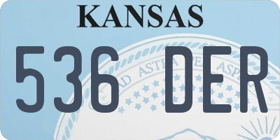 KS license plate 536DER