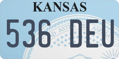 KS license plate 536DEU