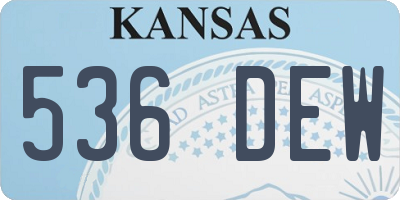 KS license plate 536DEW
