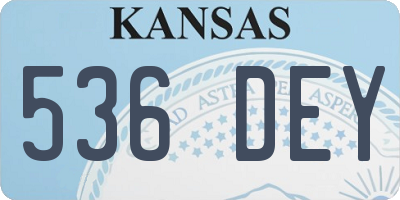 KS license plate 536DEY