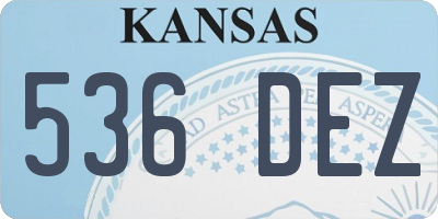 KS license plate 536DEZ