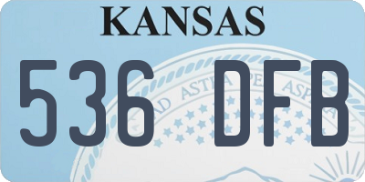 KS license plate 536DFB