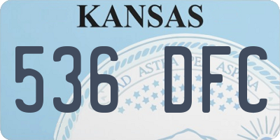 KS license plate 536DFC