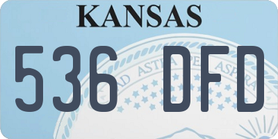 KS license plate 536DFD