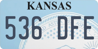 KS license plate 536DFE