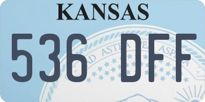 KS license plate 536DFF