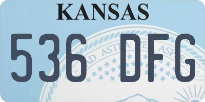 KS license plate 536DFG