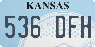 KS license plate 536DFH