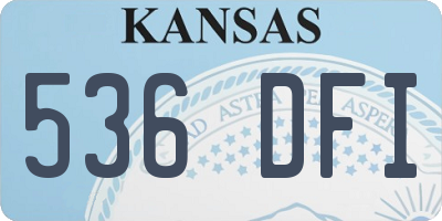 KS license plate 536DFI