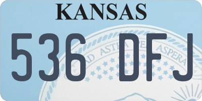 KS license plate 536DFJ