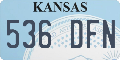 KS license plate 536DFN