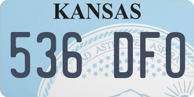 KS license plate 536DFO