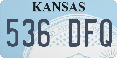 KS license plate 536DFQ